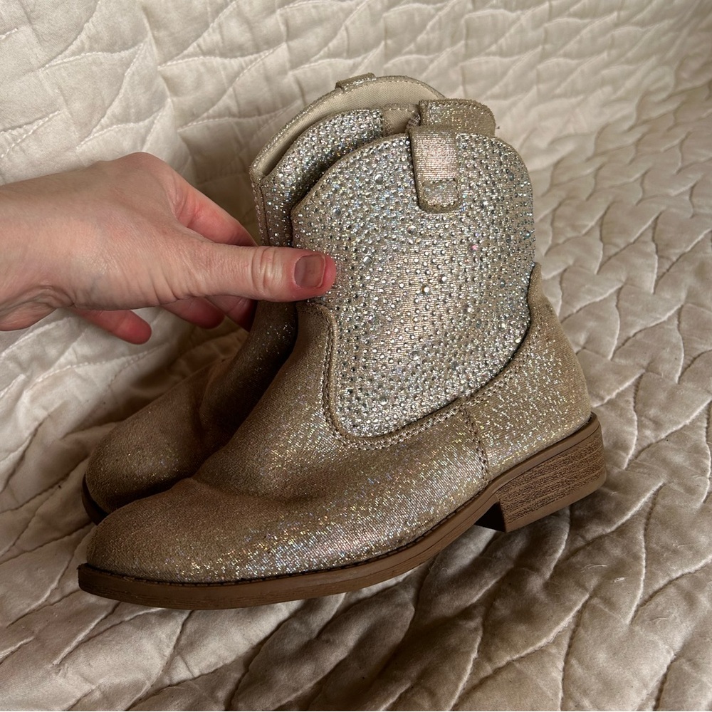 Harper Canyon Glittering Cream Ankle Boots